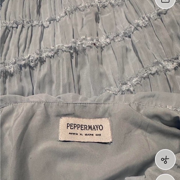 Peppermayo Cream Maxi Dress with Textured Tiered Panels - Picture 5 of 5